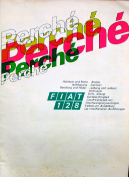 Fiat 128 Modelprogram 1970 "Perche" Carbrochure (10373)